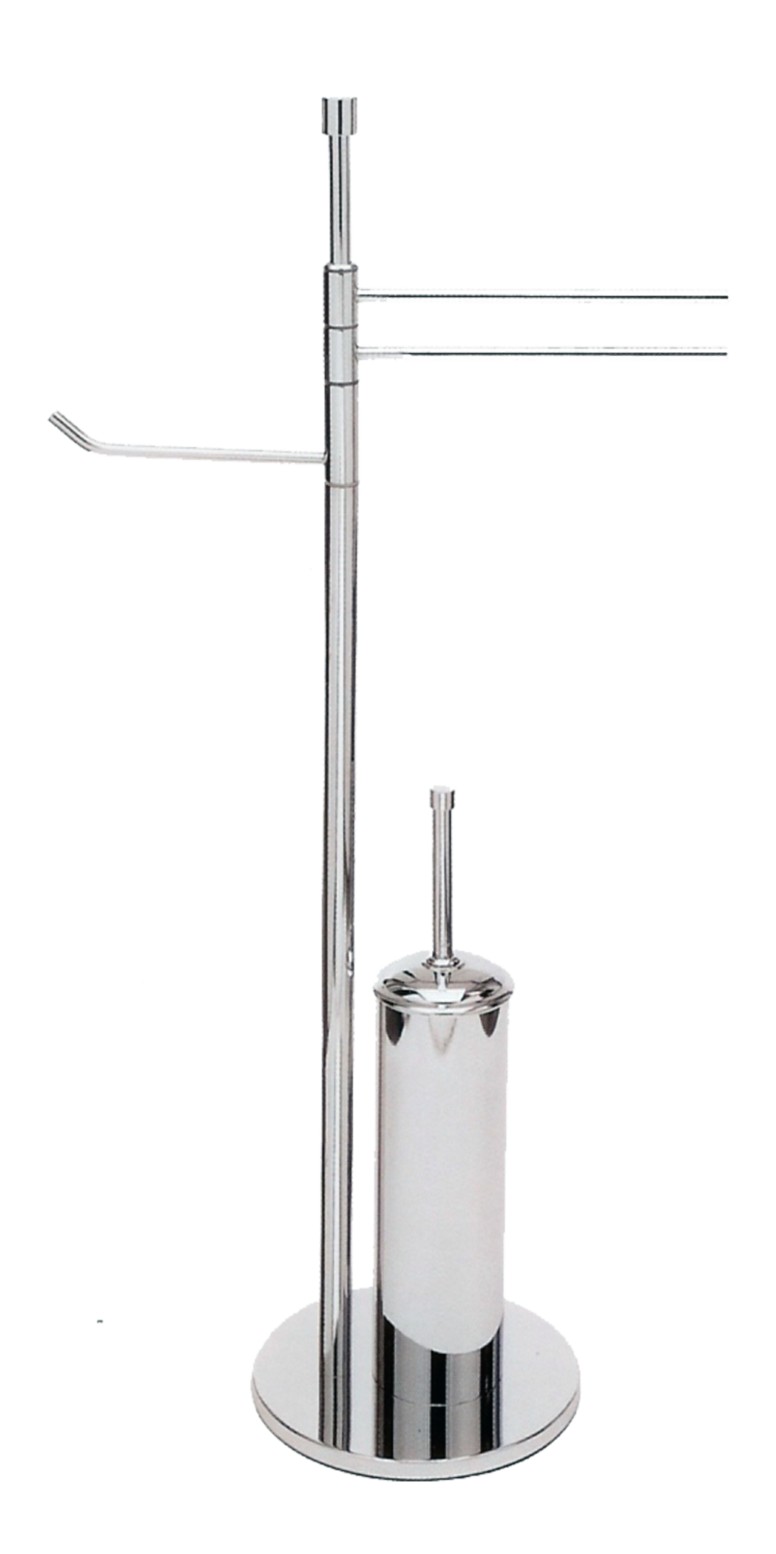 Piantana Porta Scopino, Porta Rotolo, Porta Salviette Bidet a 2 Aste