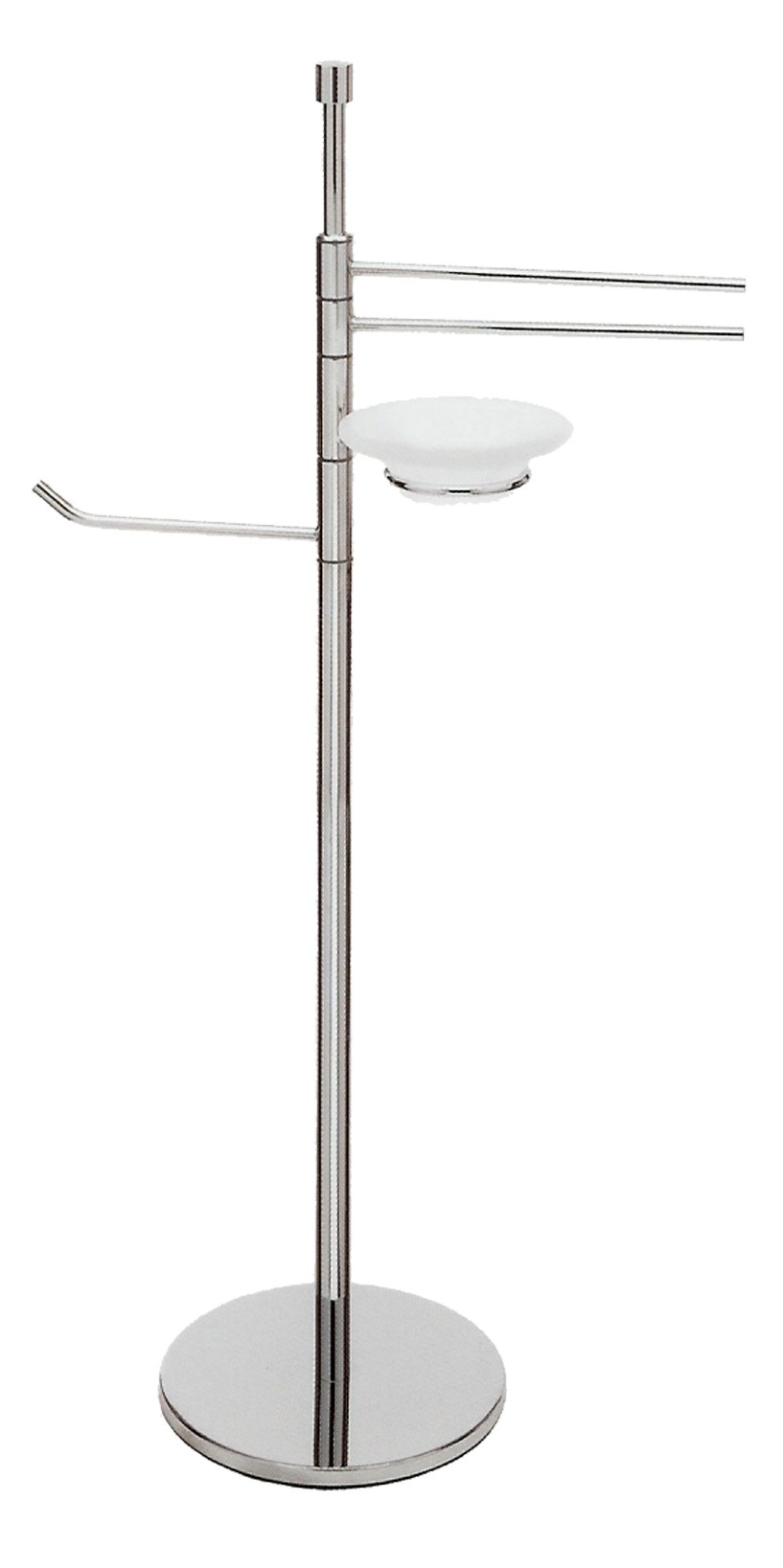 Piantana Porta Rotolo, Porta Saponetta e Porta Salviette Bidet a 2 Aste Piantana Porta Rotolo, Porta Saponetta e Porta Salviette Bidet a 2 Aste