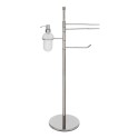 Piantana Porta Rotolo, Porta Dispencer e Porta Salviette Bidet a 2 Aste