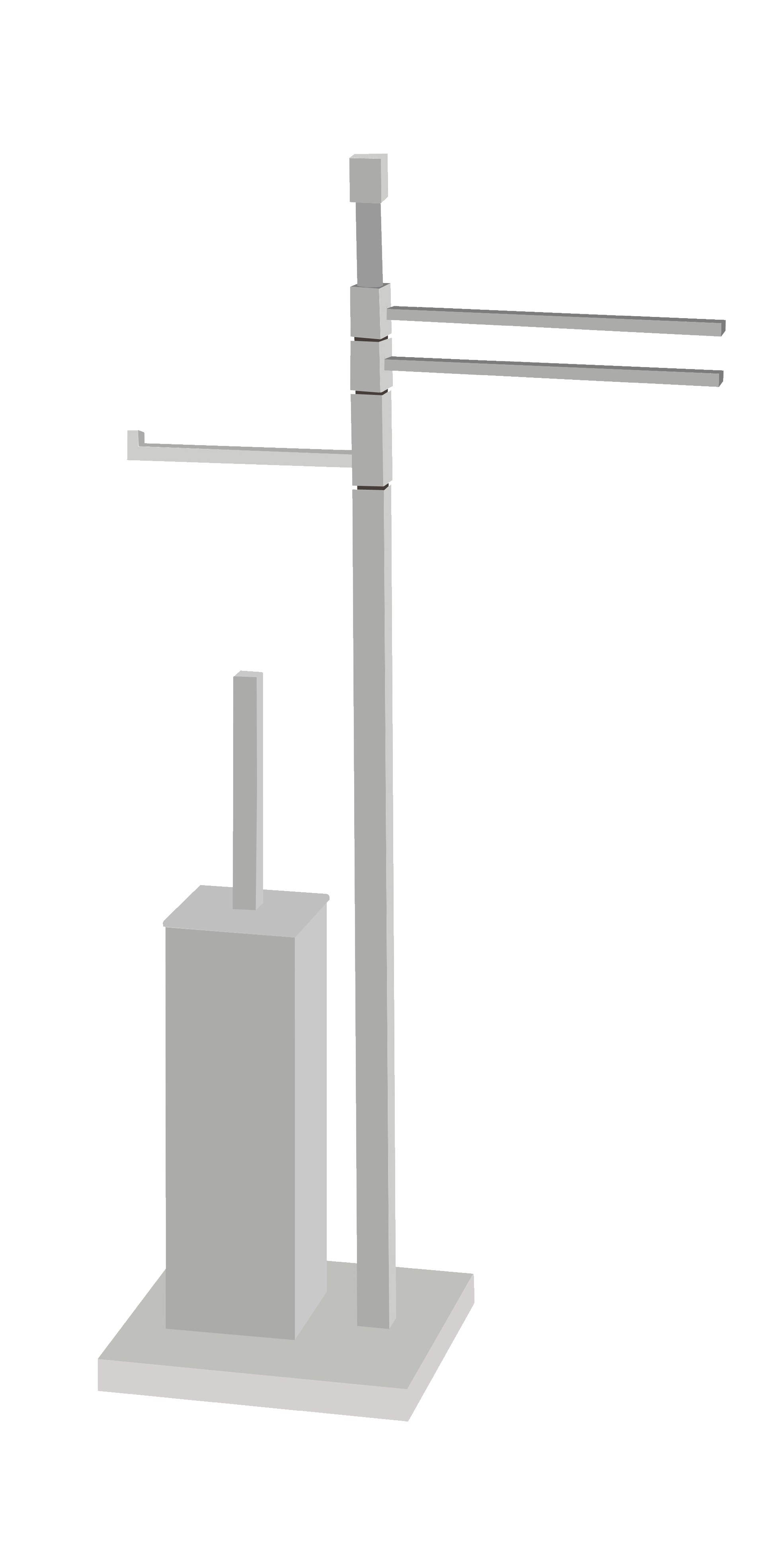 A_511/Q2 Piantana porta scopino & rotolo & salviette