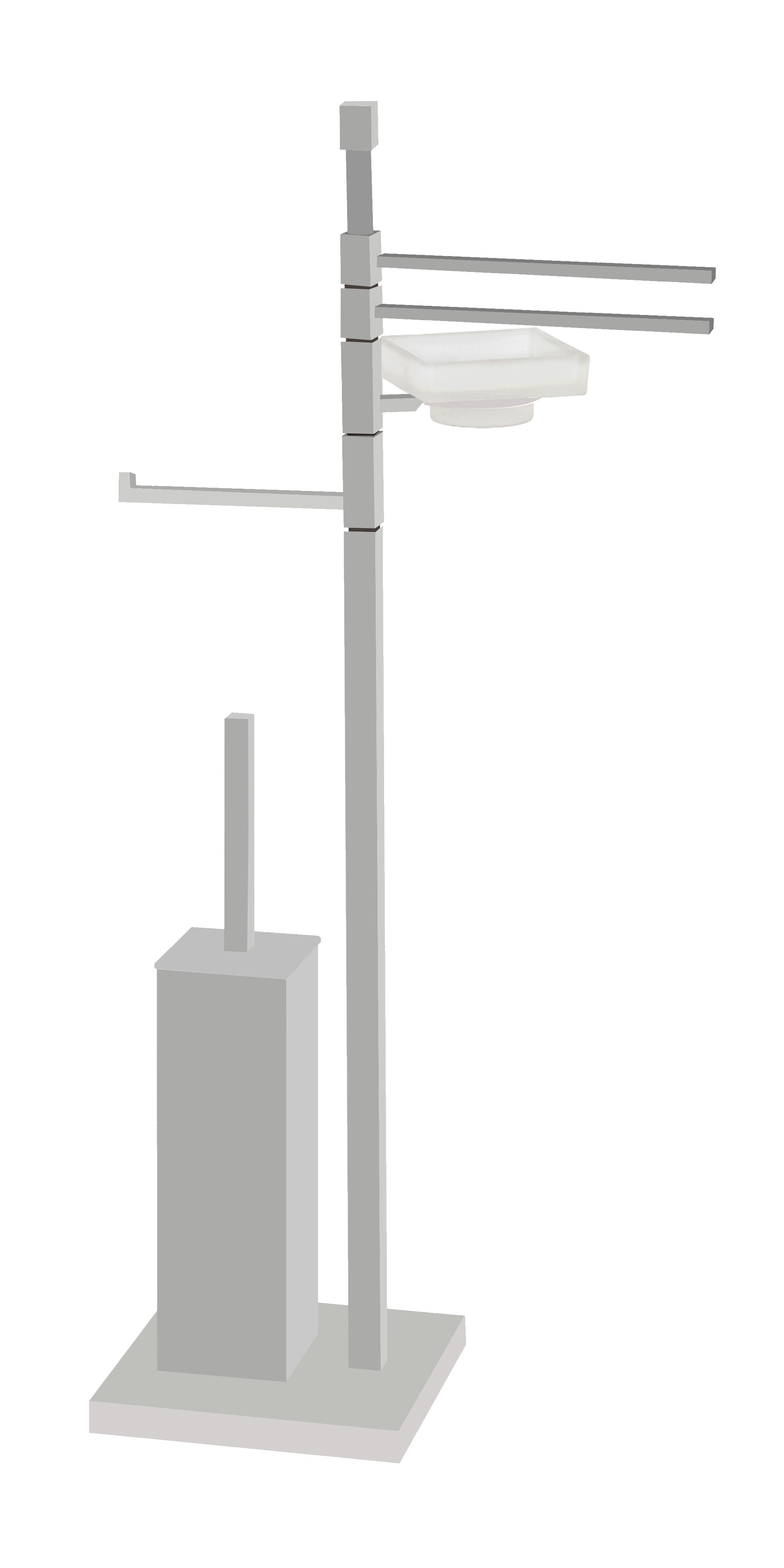 A 514/Q2_Piantana con Scopino & Salviette & Sapone & Rotolo