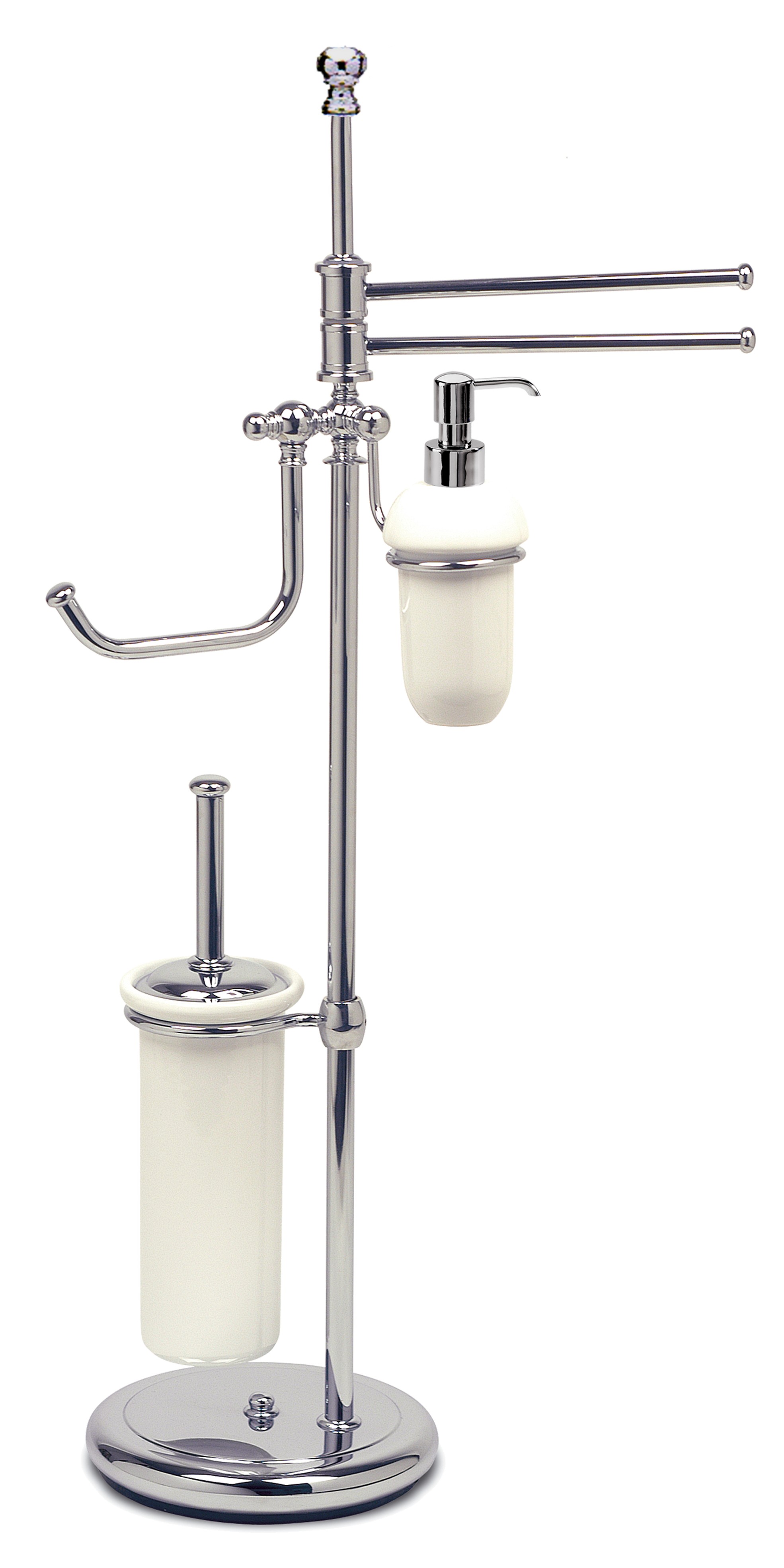 A 114 CE-d_Piantana con Scopino in ceramica, Porta Rotolo & Salviette & Dispenser A 114 CE-d_Piantana con Scopino in ceramica, Porta Rotolo & Salviette & Dispenser