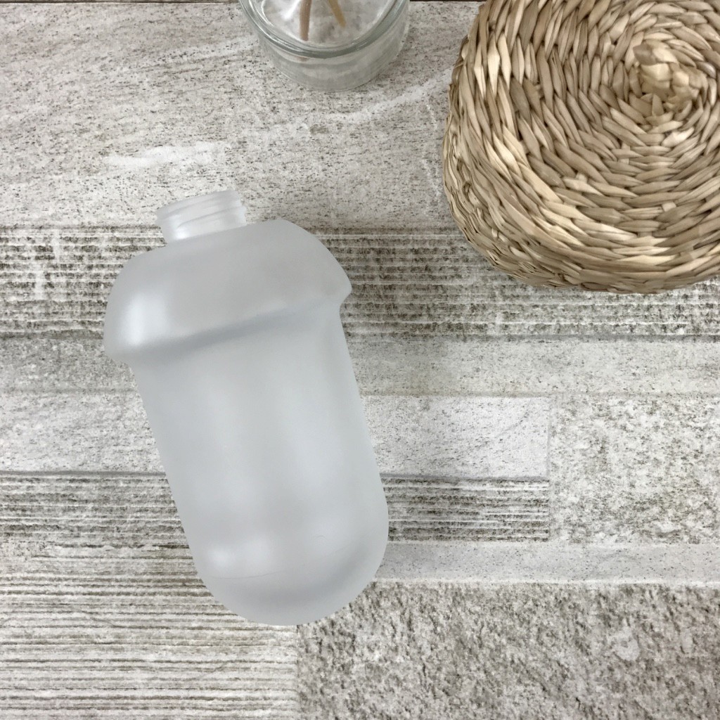 Dispenser per sapone liquido in vetro satinato Dispenser per sapone liquido in vetro satinato
