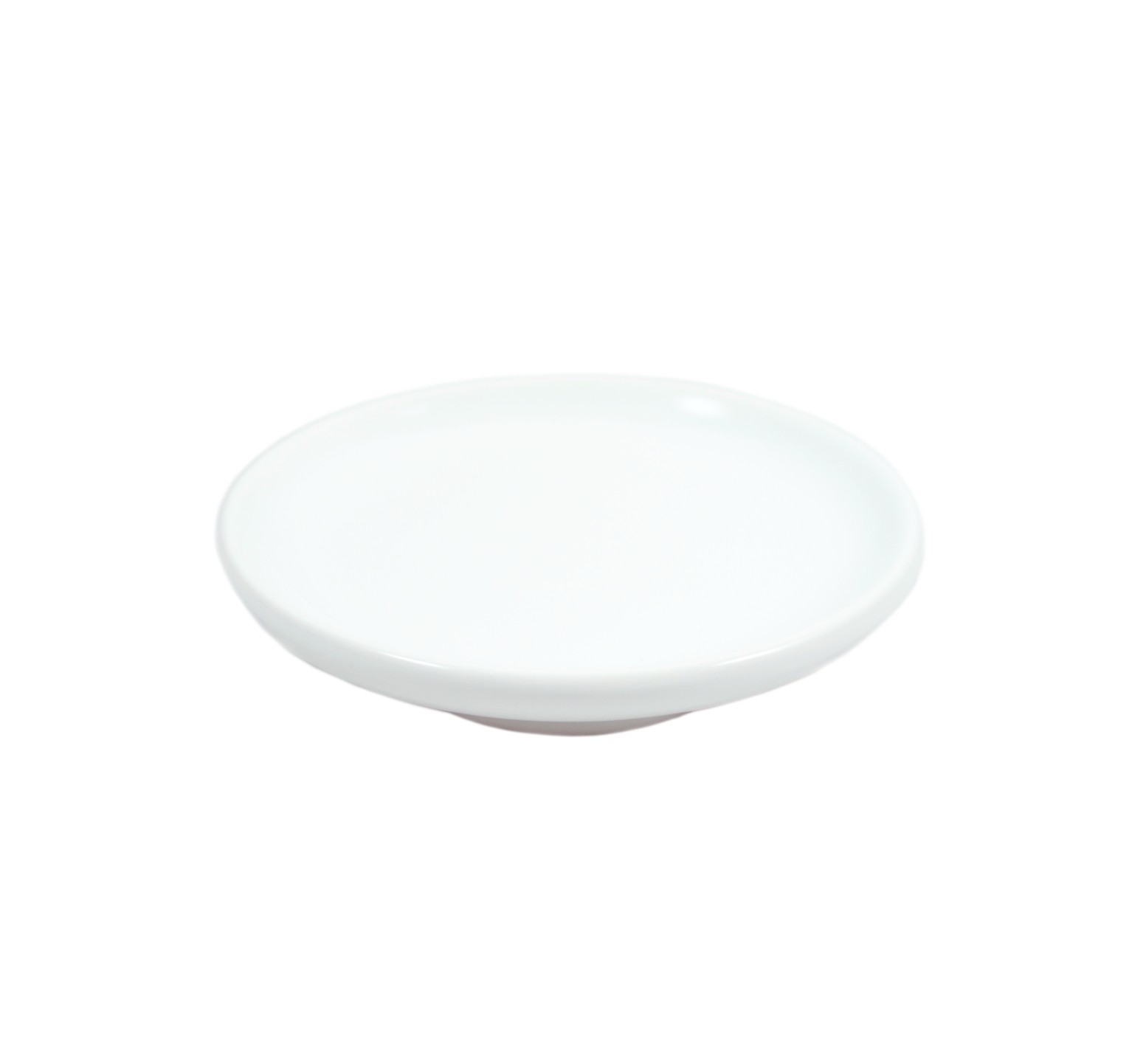 Piatto porta sapone in ceramica bianca Piatto porta sapone in ceramica bianca